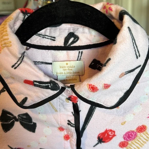 kate spade Pink Bow and Lipstick Pajama Set - Picture 6 of 7